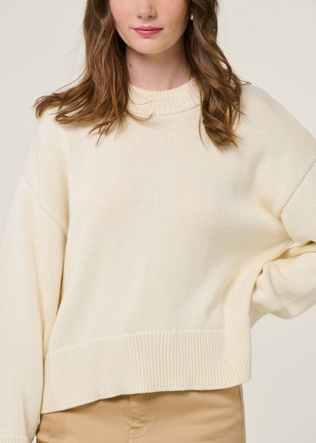 Pull en coton bio | beige "yagmur" - Jan'n June