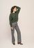 Pull court en laine recyclée | vert "cropped knit sweater - moss green" - Rotholz