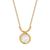 Collier en argent plaqué or | pendentif en cristal de montagne "necklace tul crystal gold" - Kamena