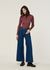Jean ample en coton bio et recyclé | bleu foncé "sara high loose stone indigo" - Mud Jeans