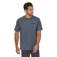 T-shirt imprimé gris en coton bio - p-6 logo responsibili-tee plume grey