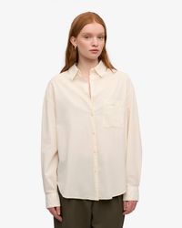 Chemise ample en lin bio | écru "organic linen oversized shirt - ivory white"