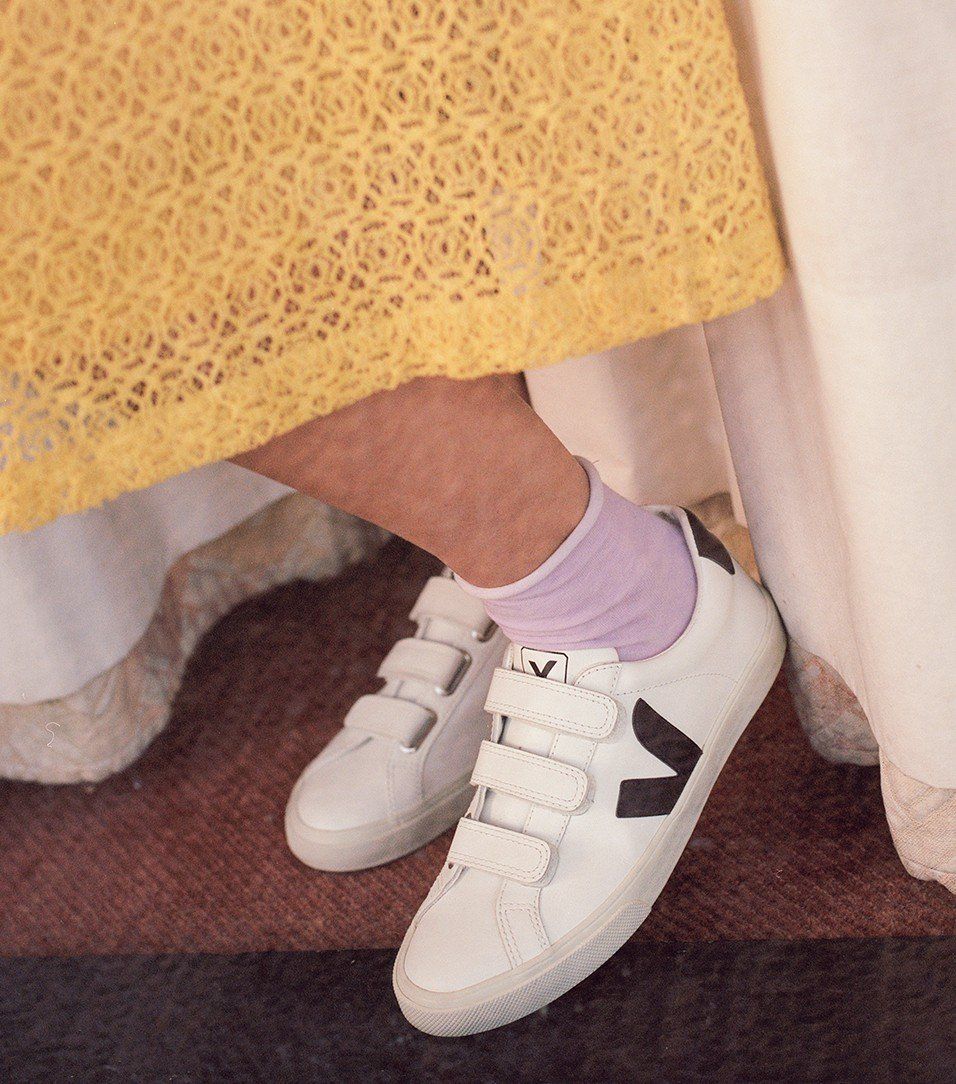 Baskets esplar 3-lock white black Blanc femme Veja