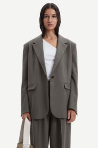 Blazer en ecovero et recyclé | taupe "haven blazer dark brindle"