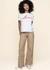 Pantalon ample en coton bio | camel "workwear pants vara canvas kelp beige"