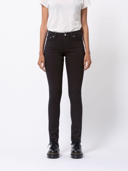 Jean skinny noir en coton bio - skinny lin black black