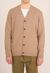 Cardigan beige en laine bio - wool cardigan kelp