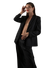 La veste tailleur femme laine illusion rayé noir - My Tailor is Joh