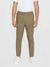 Pantalon droit en coton bio | vert olive "tim tapered poplin burned olive"