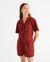 Combishort rouge en coton bio - jade