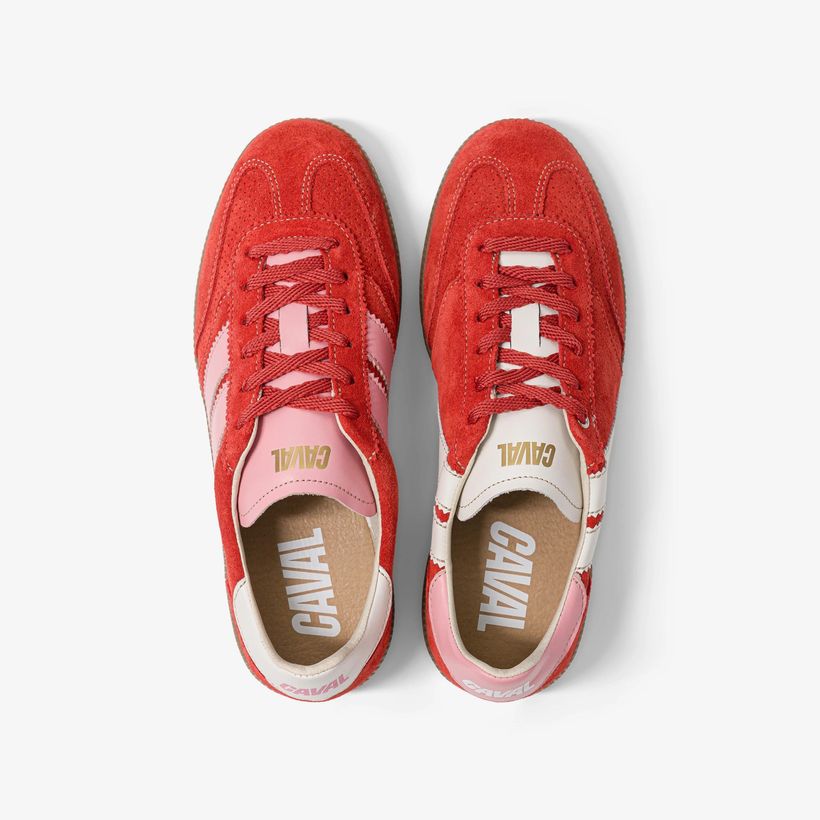 Baskets en cuir certifié | "cherry berry" - Caval