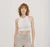 Débardeur court en coton bio | blanc "core crop tank top white"