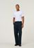 Pantalon large en coton bio | bleu "dark navy marc pants - blue" - Thinking Mu