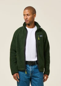 Veste polaire en matière recyclée | vert "retro pile jkt - olgg"