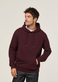 Sweat à capuche  en coton bio | bordeaux "oxblood red"