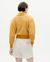 Short texturé en coton bio | blanc "undyed loop geranio shorts" - Thinking Mu