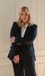 Blazer made in france en matière upcyclée | marine rayé "sixtine"