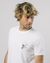 T-shirt blanc en coton bio avec imprimé - airmail