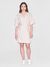 Robe portefeuille beige en lin bio - linen wrap dress light feather gray