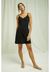 Robe légère noire en coton bio -  lace trim slip