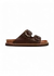 Sandales en cuir certifié | marron "galia leather chocolate"