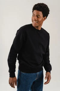 Sweat en coton bio | noir "deep black"