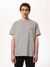T-shirt manches courtes à poche en coton bio | gris "leffe pocket tee greymelange"