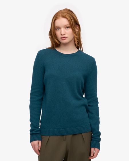 Pull en laine mérinos recyclée | turquoise "ocean green" - Colorful Standard