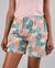 Short en coton bio et ecovero | multicolore "spring roxy shorts offwhite" - Brava Fabrics