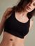 Débardeur court maintien léger en coton bio | noir "no bra top kim black"