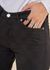 Jean jacquard noir en coton bio - susan jeans black od check - Samsoe Samsoe