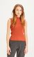 Top côtelé rouille en coton bio - susan high neck top arabian spice