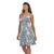Robe imprimée grise en coton bio - amber dawn plume grey