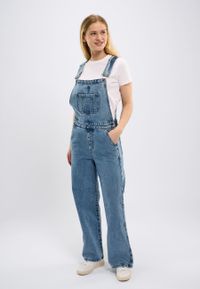 Salopette en jean en coton recyclé - reborn gale bibs jeans bleached stonewash