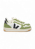Baskets en cuir | vert et blanc "v-10 prime - white_black_kiwi" - Veja