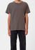 T-shirt uni en coton bio | marron "roffe t-shirt mud" - Nudie Jeans