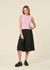 Short maxi ample en lin biologique | noir "eve culotte high-rise wide linen shorts"