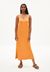 Robe longue orange en ecovero - maeliaa solid mangorange