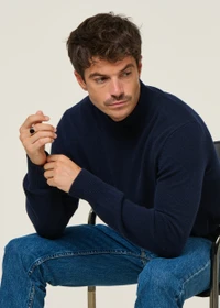 Pull en cachemire recyclé | bleu "clemente - blu mora"