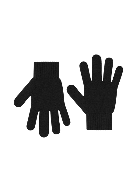 Gant en laine merinos recyclées | noir "wool gloves - deep black" - Colorful Standard
