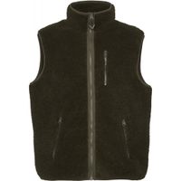 Veste polaire sans manches verte en polyester recyclé