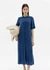 Robe chemise longue en coton bio | bleu "cobalt gianna dress - blue"