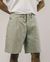 Short ample vert en coton bio - ripstop oversize short kakhi green
