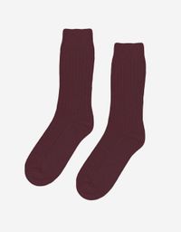 Chaussettes en laine mérinos recyclée | bordeaux "oxblood red"