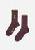 Chaussettes en coton bio et matière recyclée | prune "saamus stripes fudge" - Armedangels