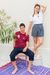 T-shirt brodé blanc en coton bio - rose