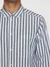 Chemise en coton bio | rayée bleue et blanche "loose striped slub shirt blue stripe" - Knowledge Cotton Apparel