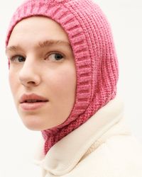 Cagoule en laine certifiée | rose "pink jude balaclava - pink"