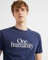 T-shirt marine en coton bio - one humanity - Thinking Mu