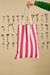 Sac cabas en coton bio | rayé "équilibre - framboise / vanille"
